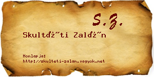 Skultéti Zalán névjegykártya